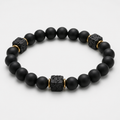 MENSTONE® Black Onyx & Lavastone Bracelet